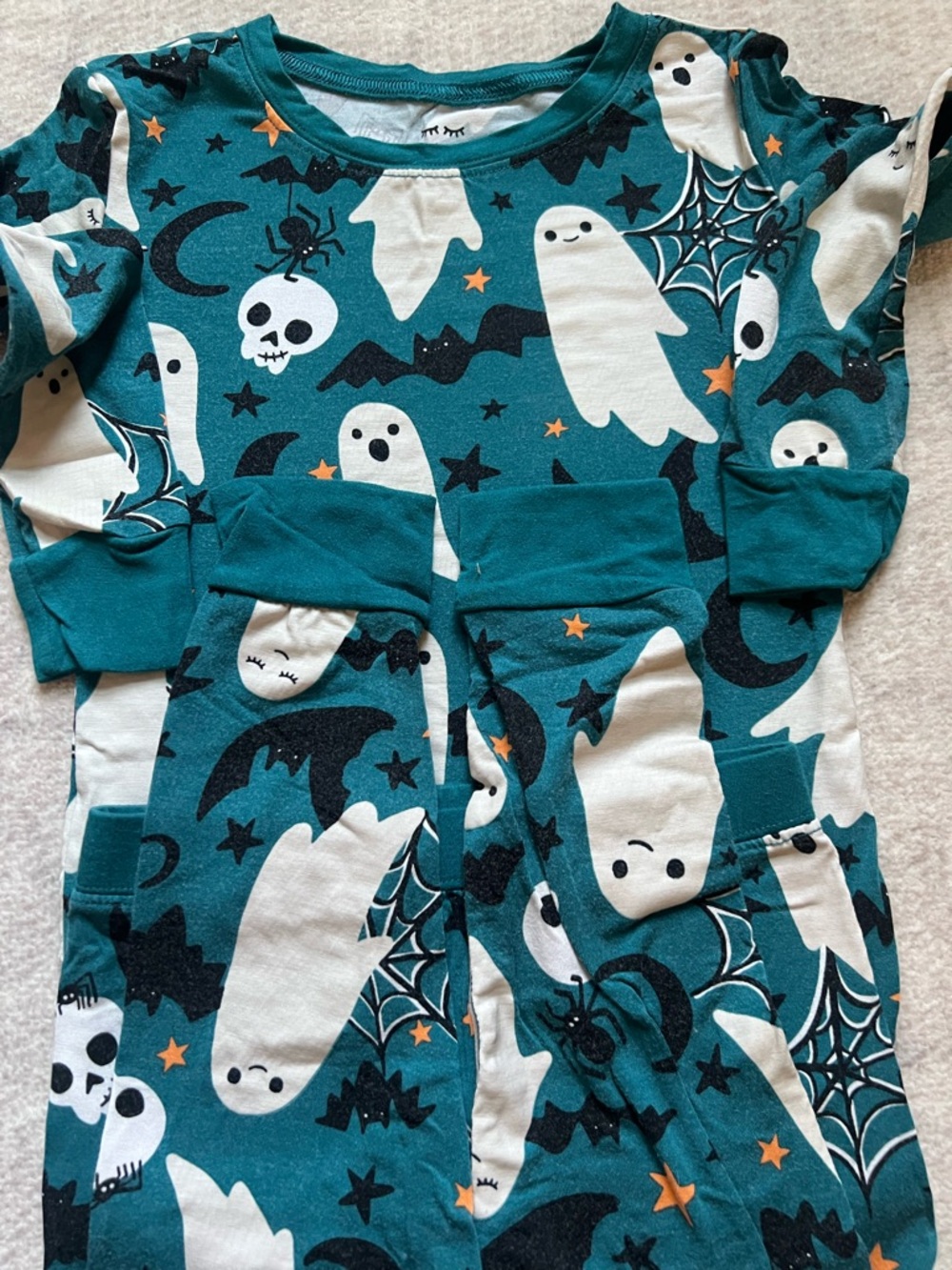 Little Sleepies Frightful Friends Glow-in-the-Dark Halloween LS Pajamas (4T) - Picture 4 of 7